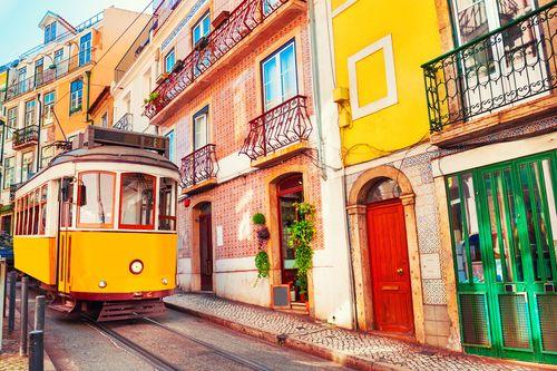 Lisbon city tram